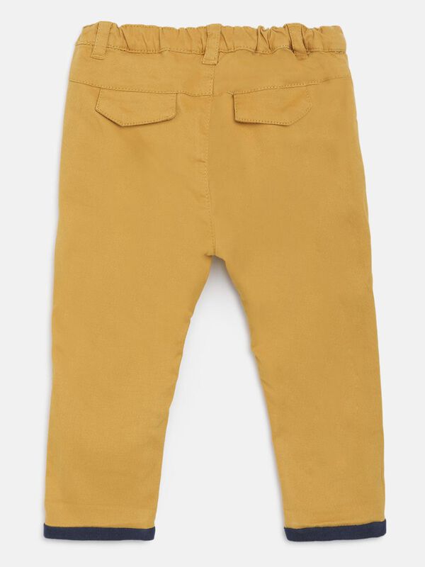 Woven Long Trousers -Mustard image number 1
